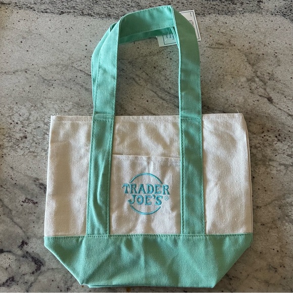 Trader Joe'S Handbags - Small 2026 Trader Joe's Canvas Tote in Mint